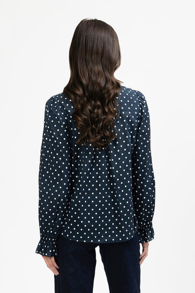 SEEKING LOLA LS BONITA TOP NAVY SPOT
