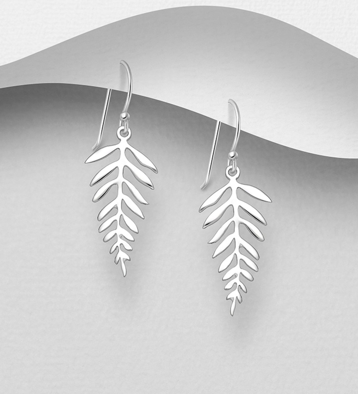 EARRING  STERLING SILVER FERN