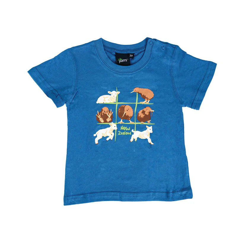 T SHIRT TODDLER NOUGHTS & CROSSES BLUE