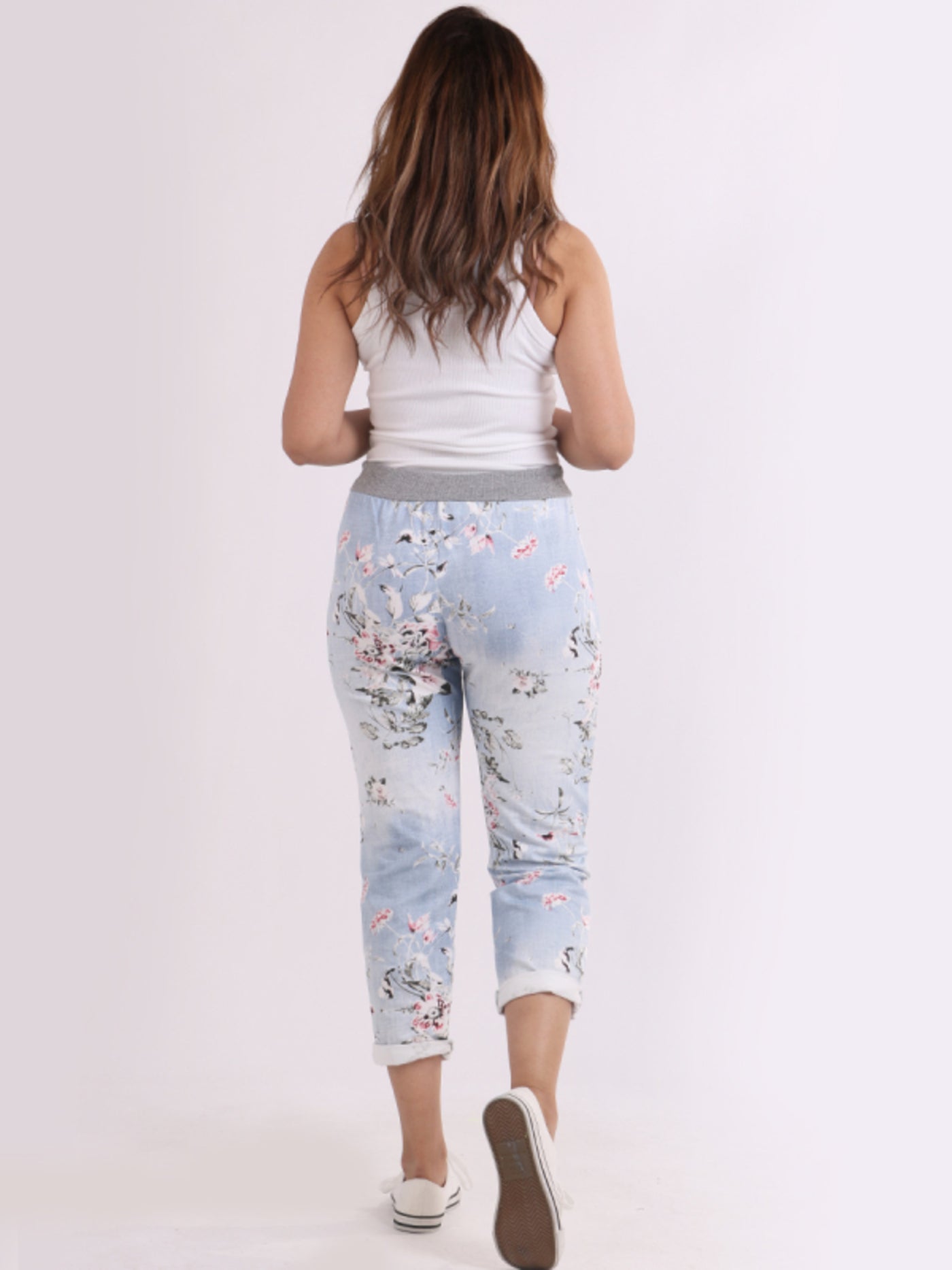 Denver Pants FLORAL LIGHT BLUE