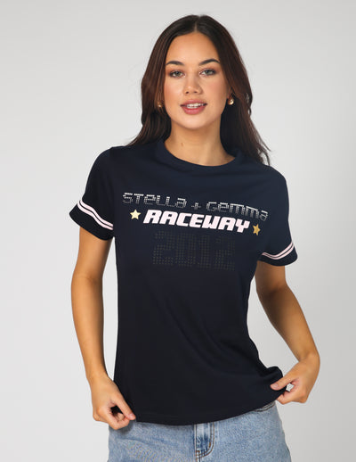 Stella & Gemma  ACE T SHIRT Raceway Navy