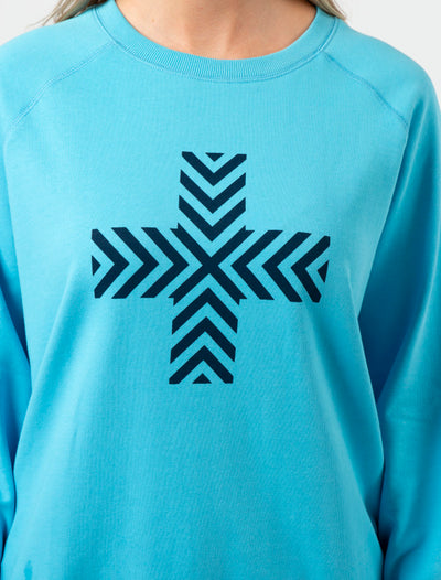 Stella & Gemma  Sweater SKY BLUE CHEVRON CROSS