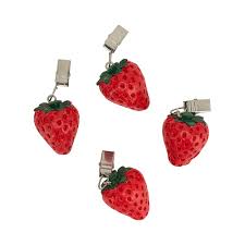 ANNABEL TRENDZ TABLE CLOTH WEIGHTS S/4 STRAWBERRY