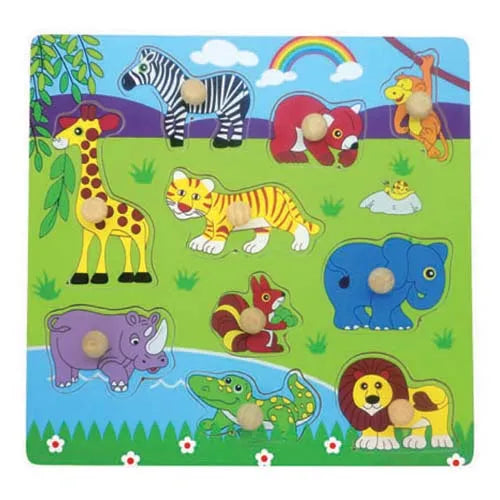 ELF Peg Puzzle 10 piece SAFARI