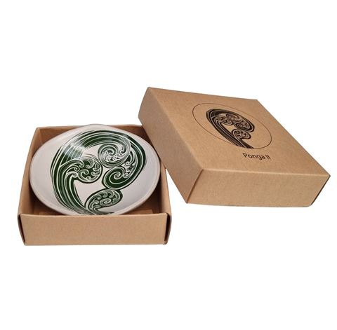 jo luping design BOWL PONGA 2 GREEN & WHITE 7CM