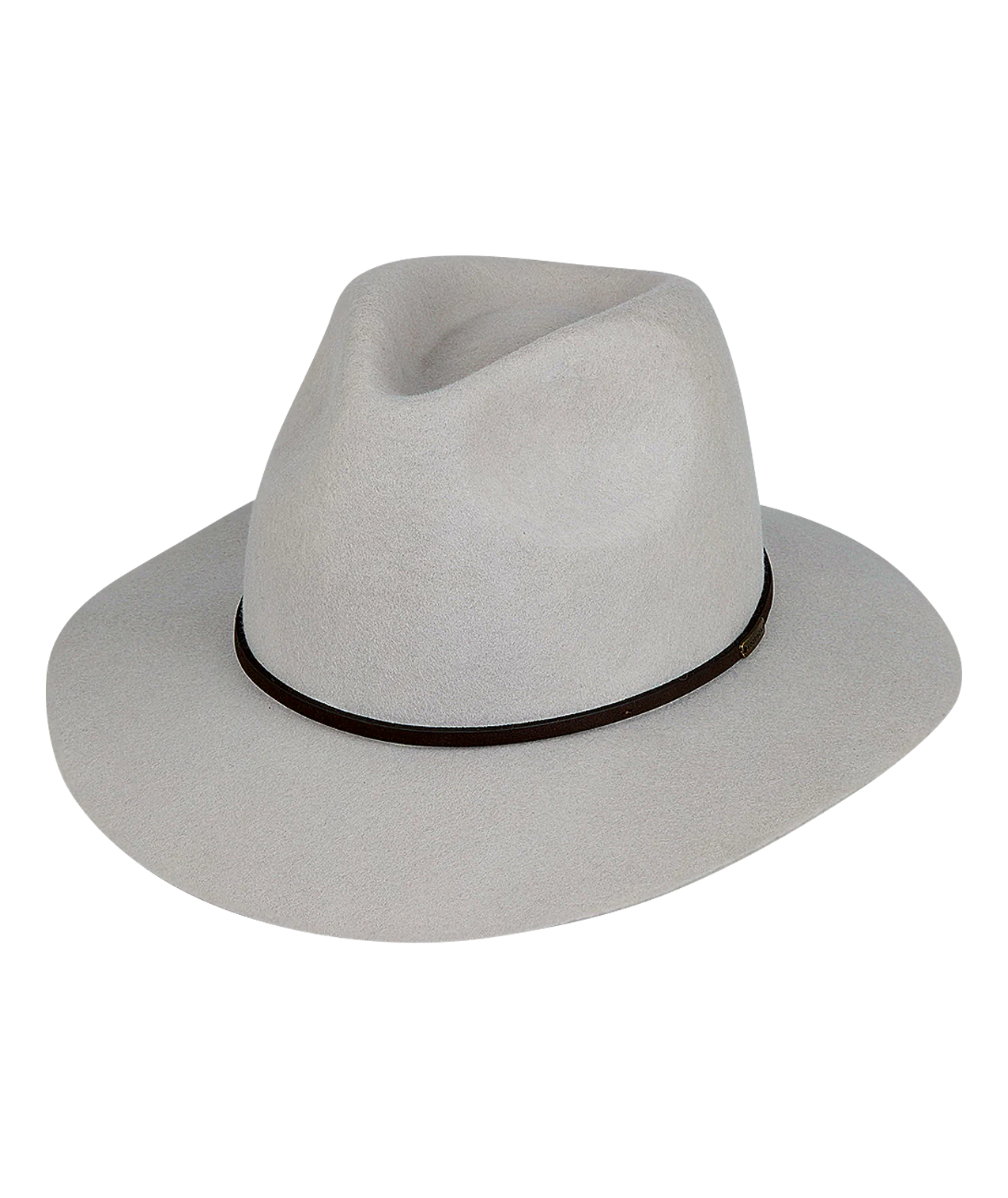 Mens Mid Brim Fedora Rajah GREY