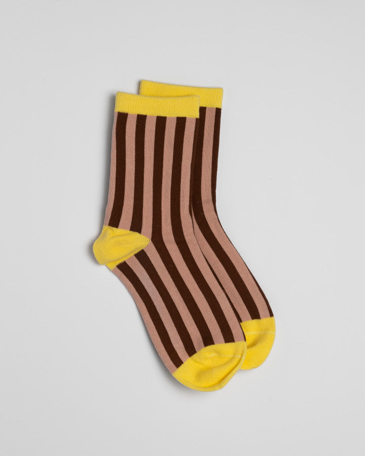 Stella & Gemma Socks Stipes with yellow toe