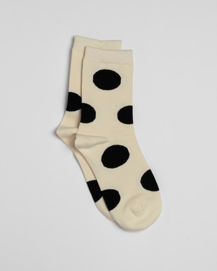 Stella & Gemma Socks White Black Spots