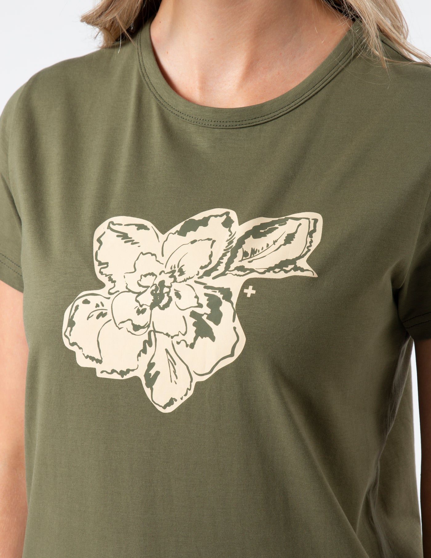 Stella & Gemma  T SHIRT Khaki Petal Garden