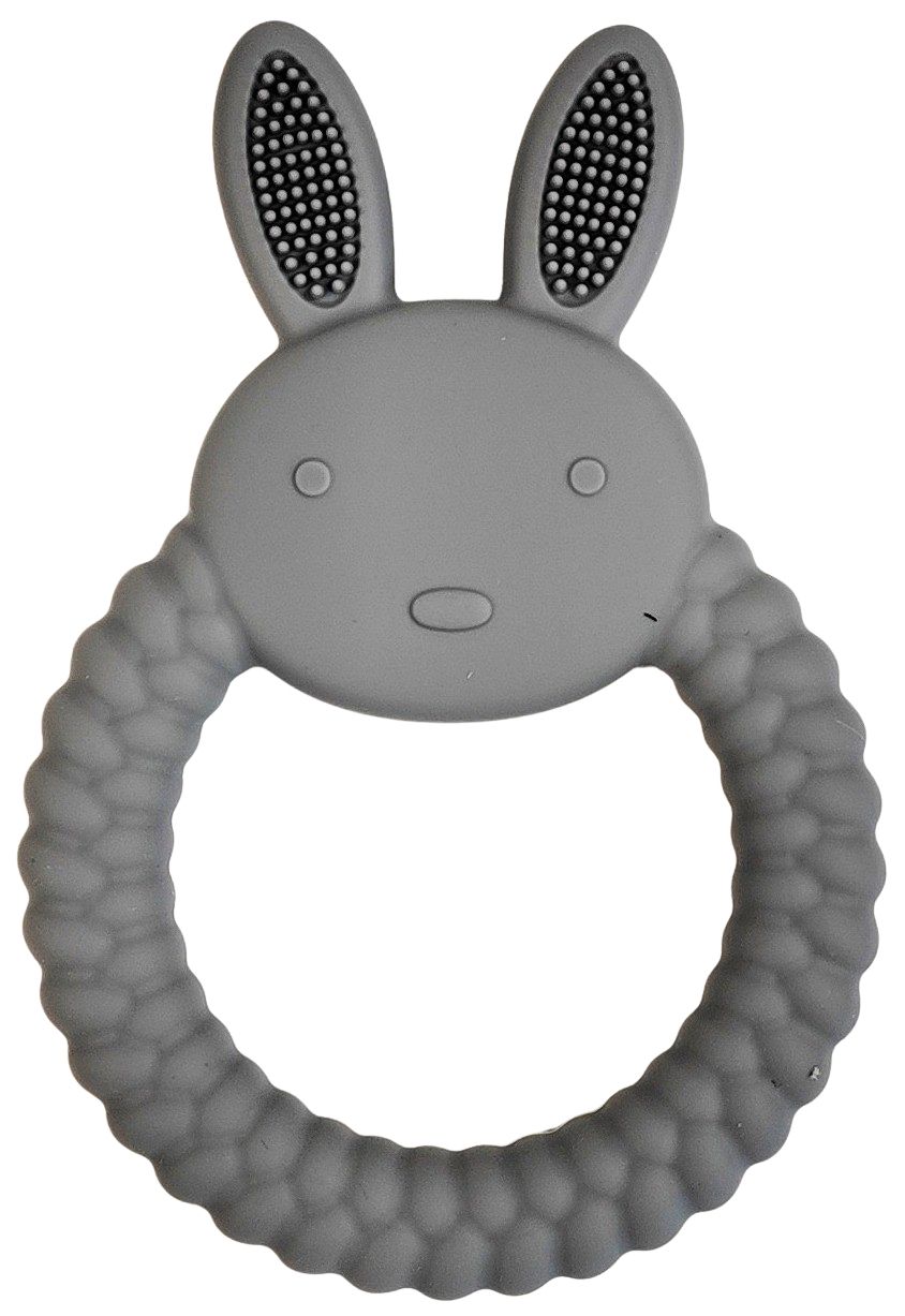 Bunny Teether Ring Blue 11cm