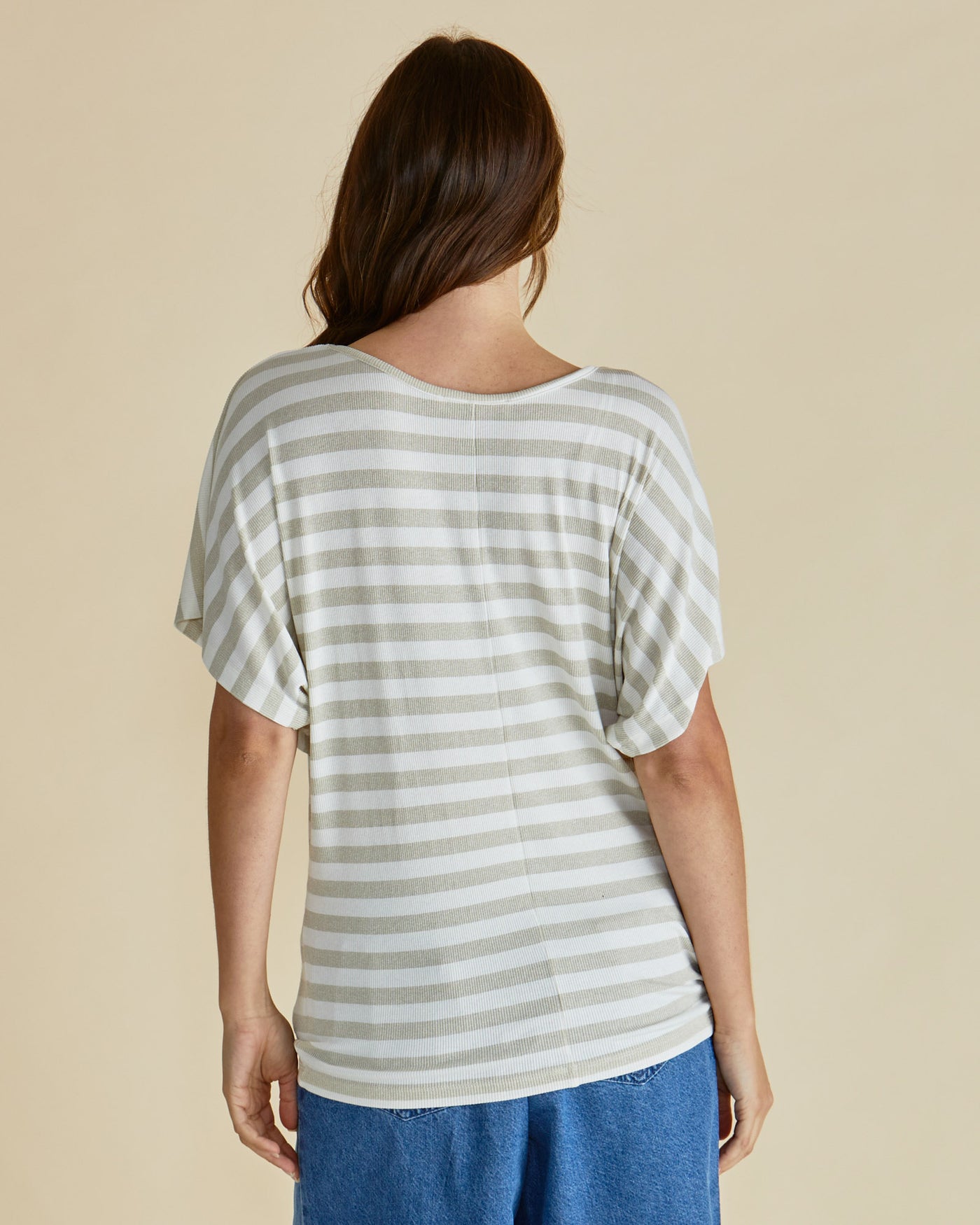 Betty Basics MAUI TEE GOLD STRIPE