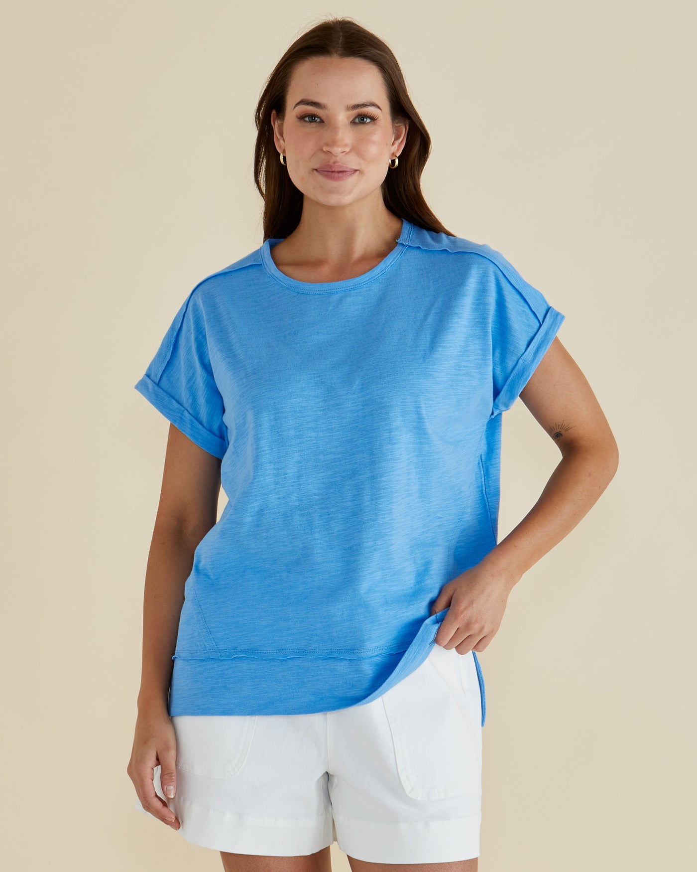 Betty Basics Shirley Short Sleeve T Shirt BLUE