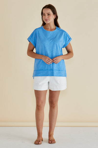 Betty Basics Shirley Short Sleeve T Shirt BLUE