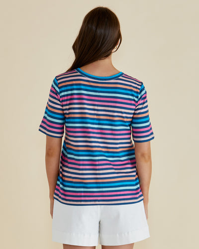 Betty Basics RILEY TEE MULTI STRIPE