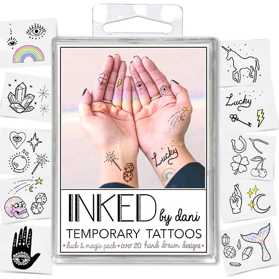 INKED Temporary Tattoos LUCK & MAGIC Pack