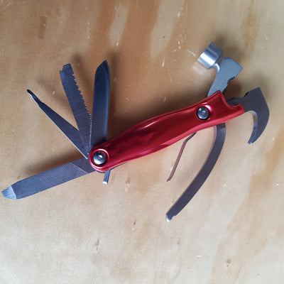 Multi Tool Claw Hammer Red