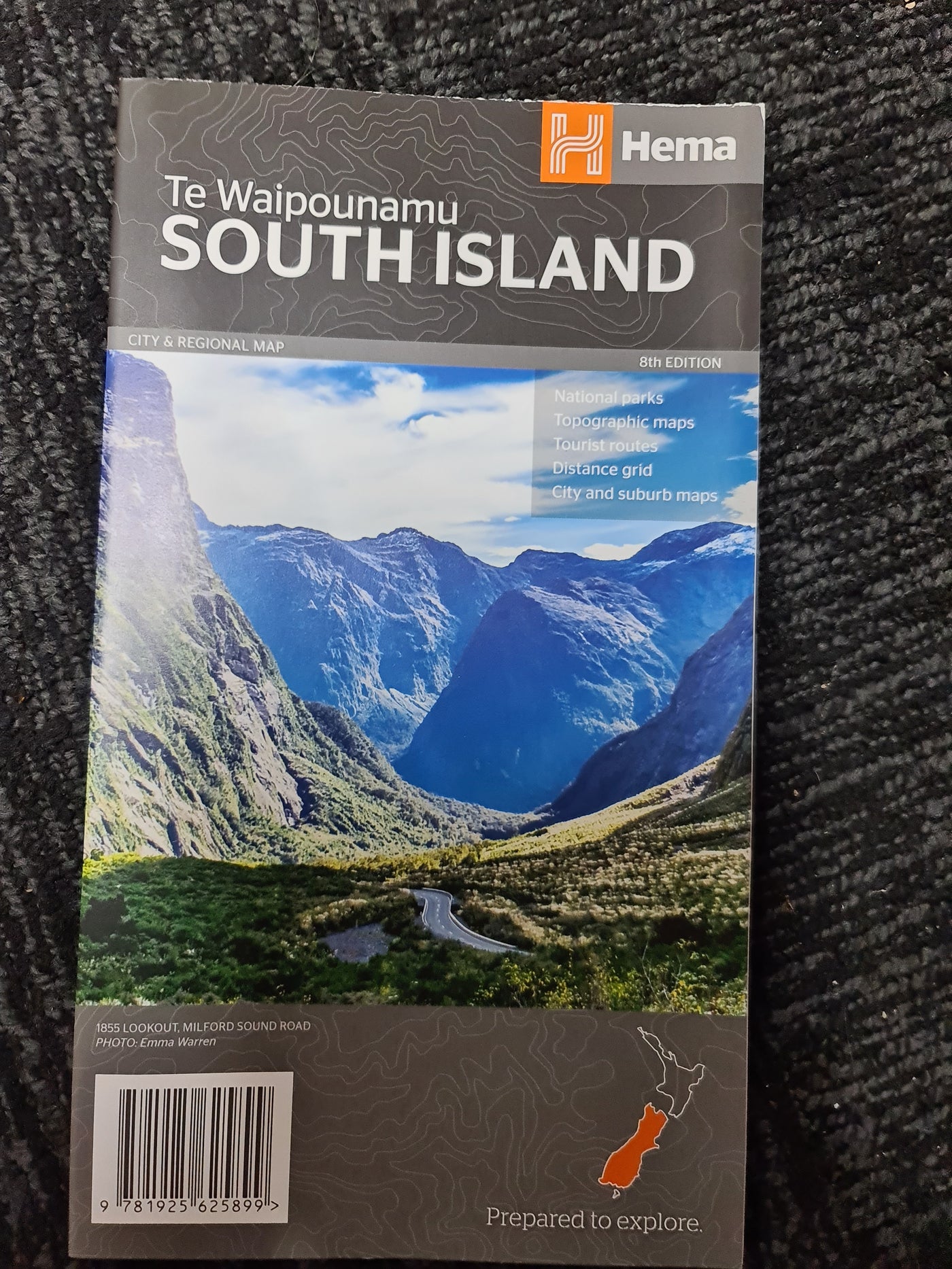 South Island Map 8th Edition Folded