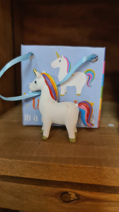Rainbow Unicorn Tiny Ornament