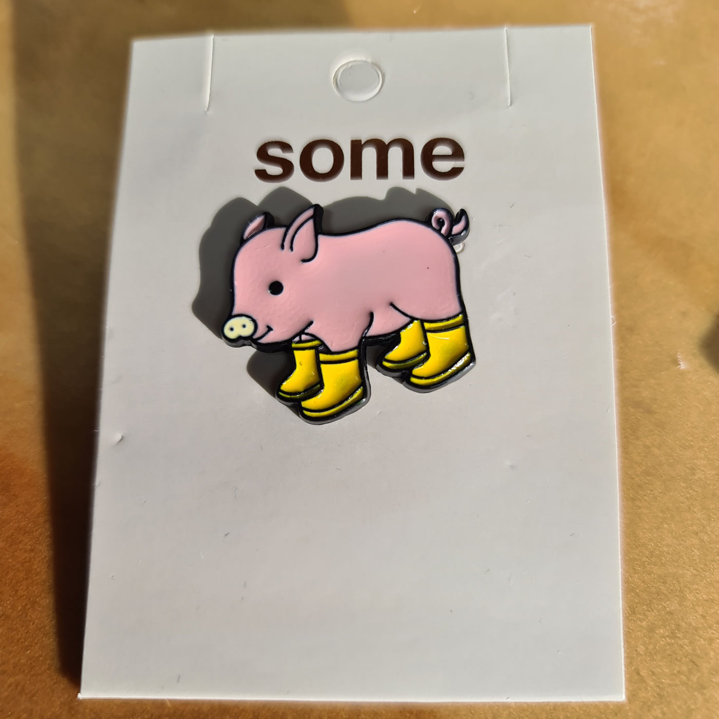 SOME Badge PIG Yellow Boots