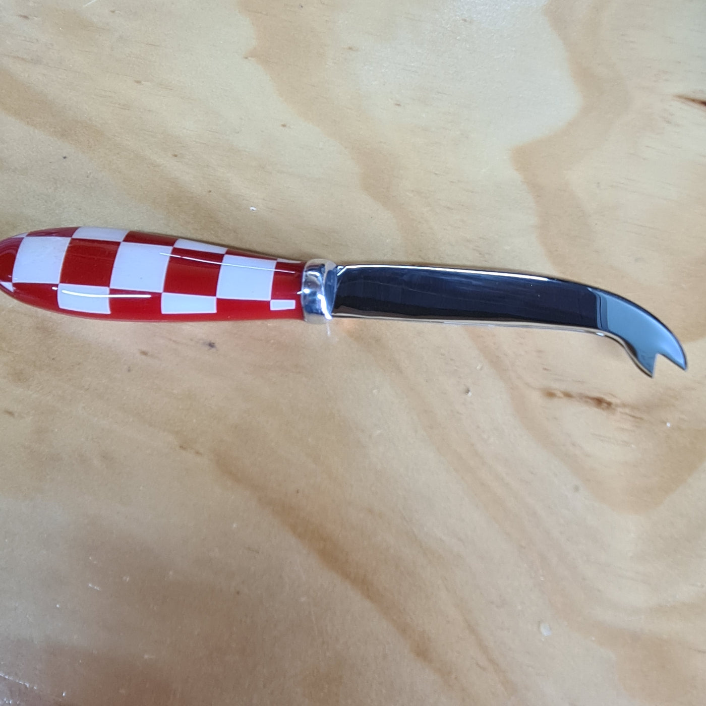 Alumenti - Cheese knife  RED WHITE CHECK