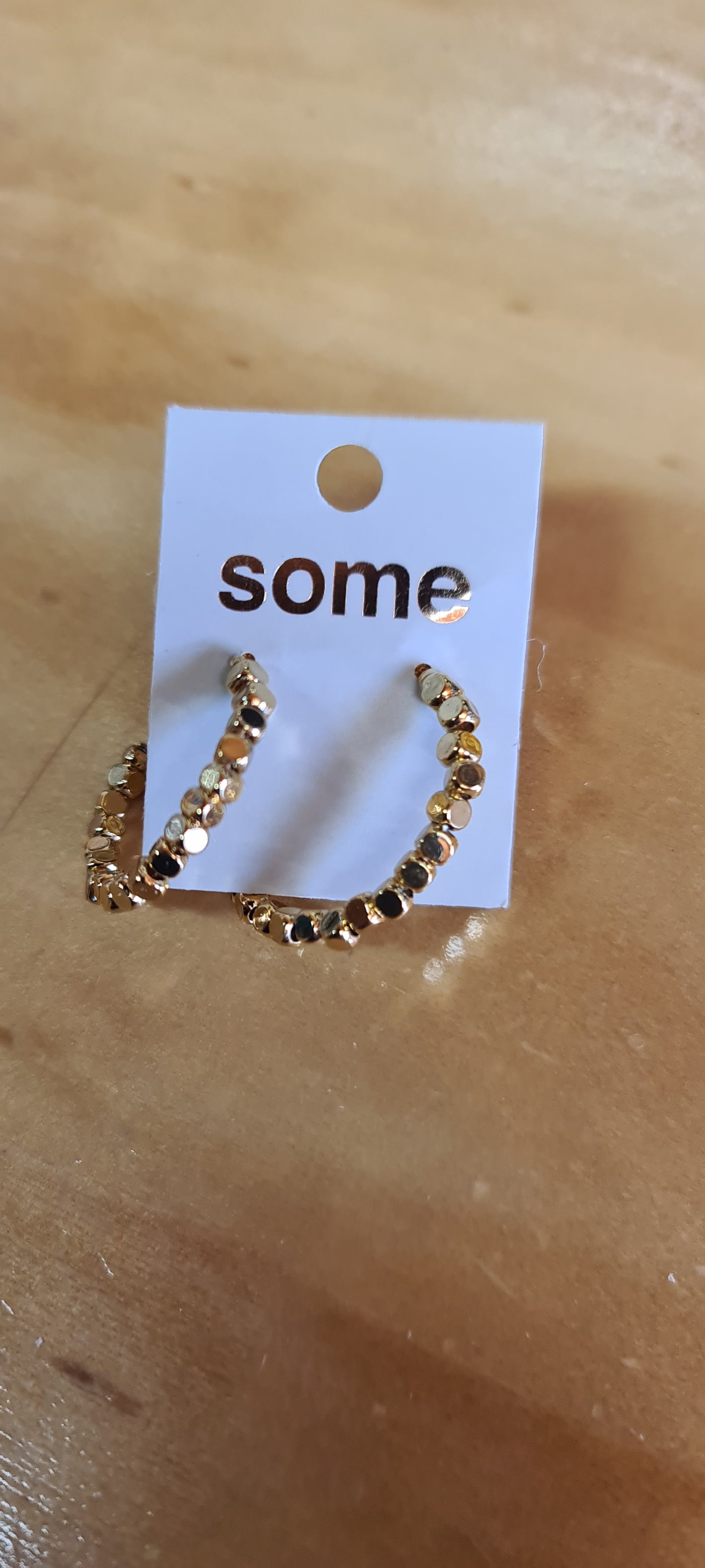 SOME Earring  Cubic Hoop GOLD