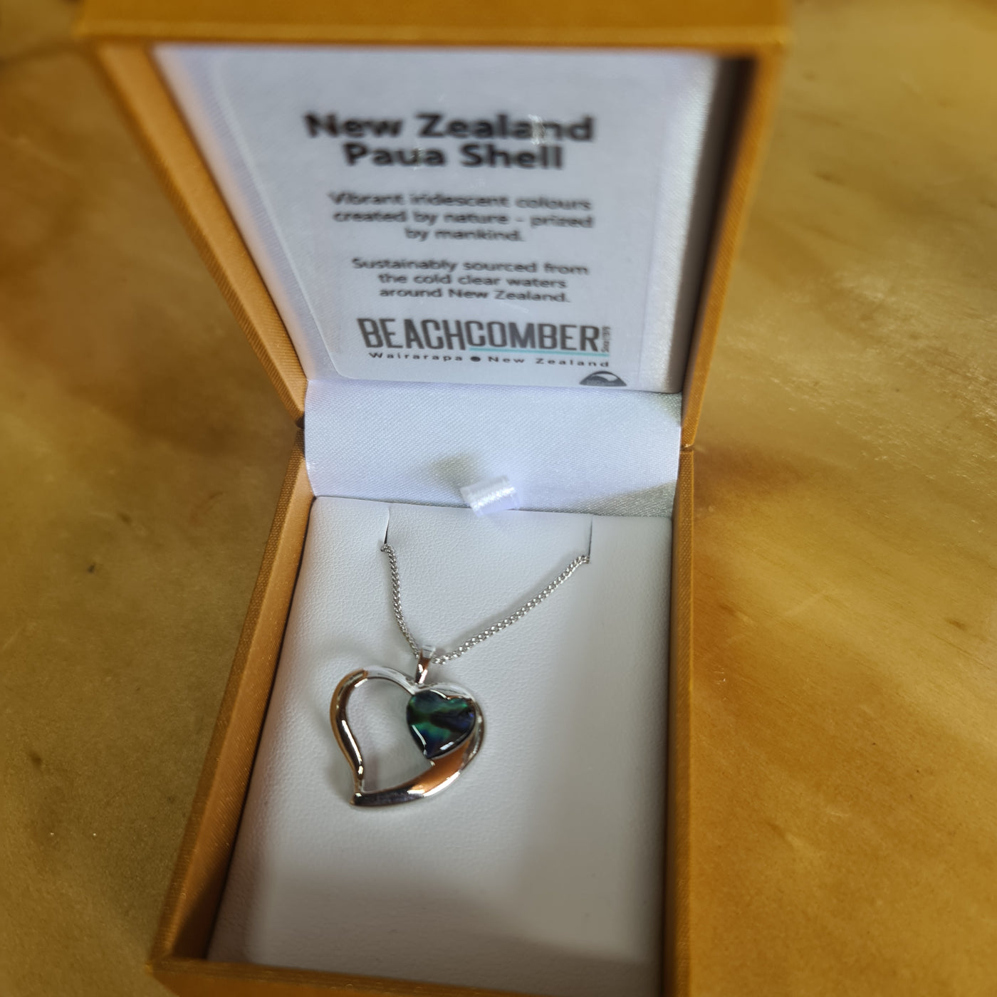 East Coast Jewellery Heart Paua Necklace