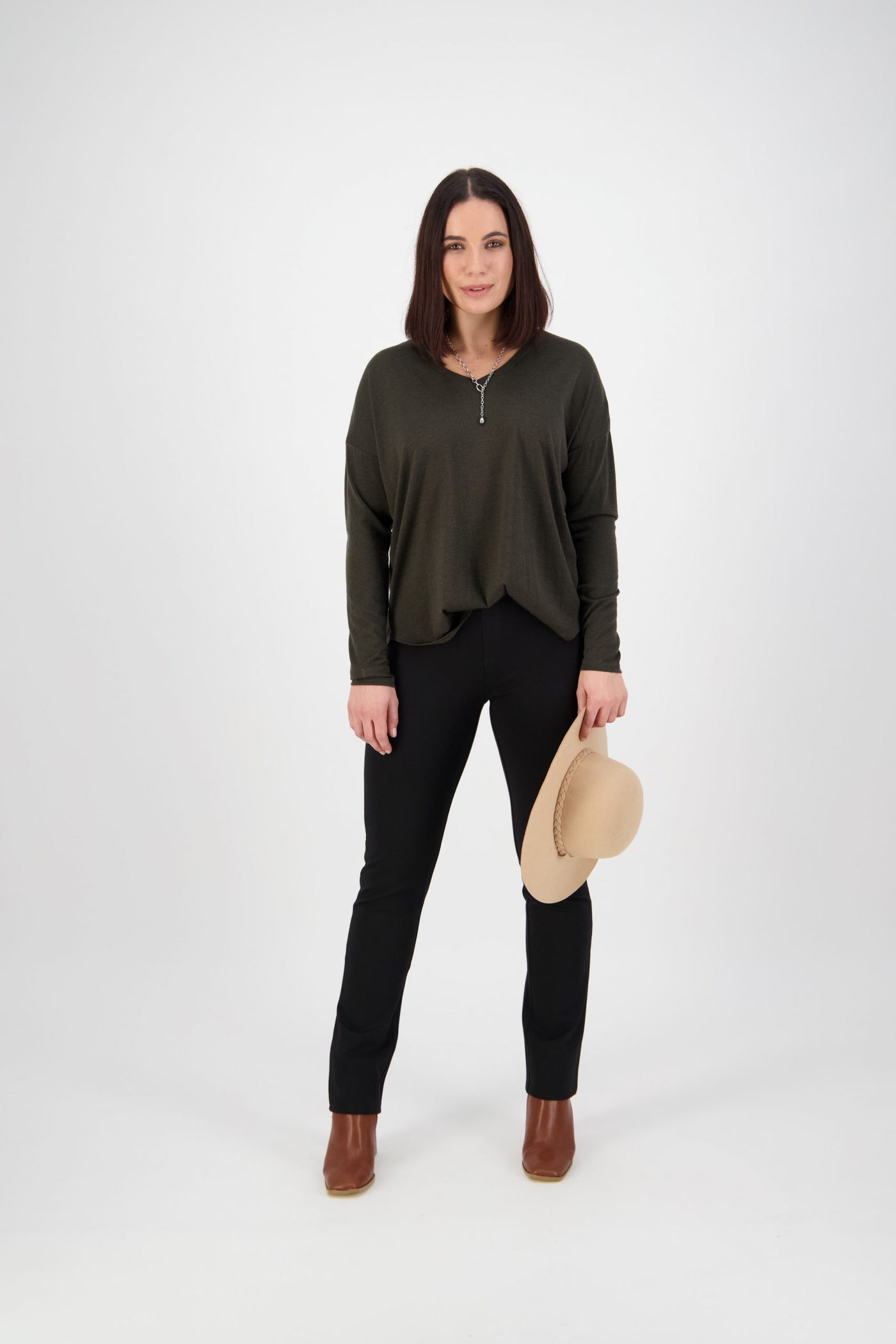 Vassalli Slim Leg Full Lenght Ponti Pull On Black