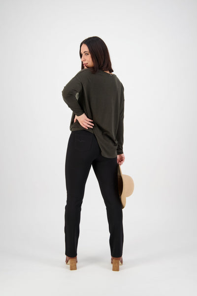 Vassalli Slim Leg Full Lenght Ponti Pull On Black