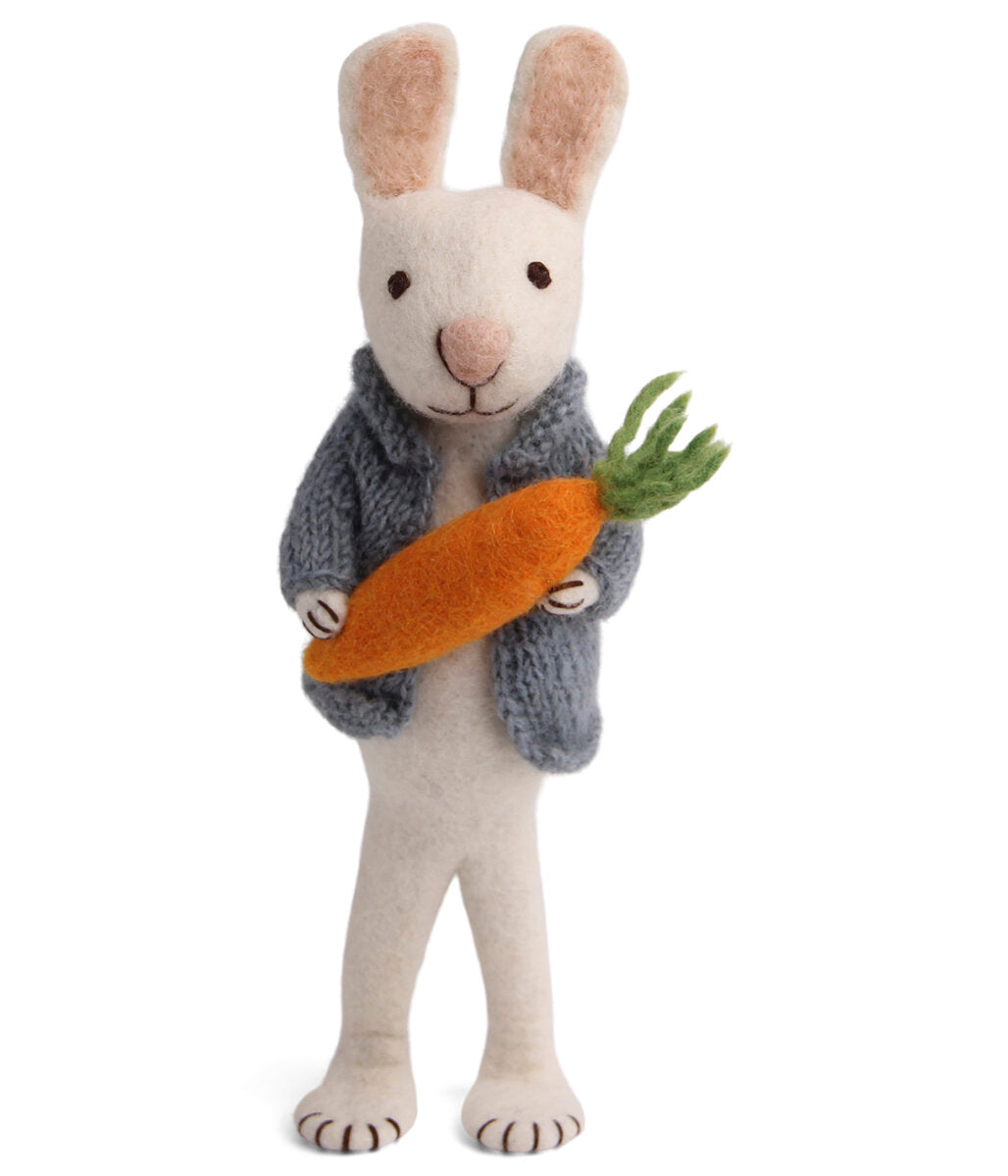 BIG BUNNY Blue Jacket And Carrot