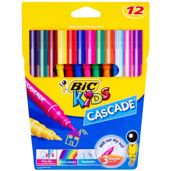 BIC Cascade Felt Pens 12 pack