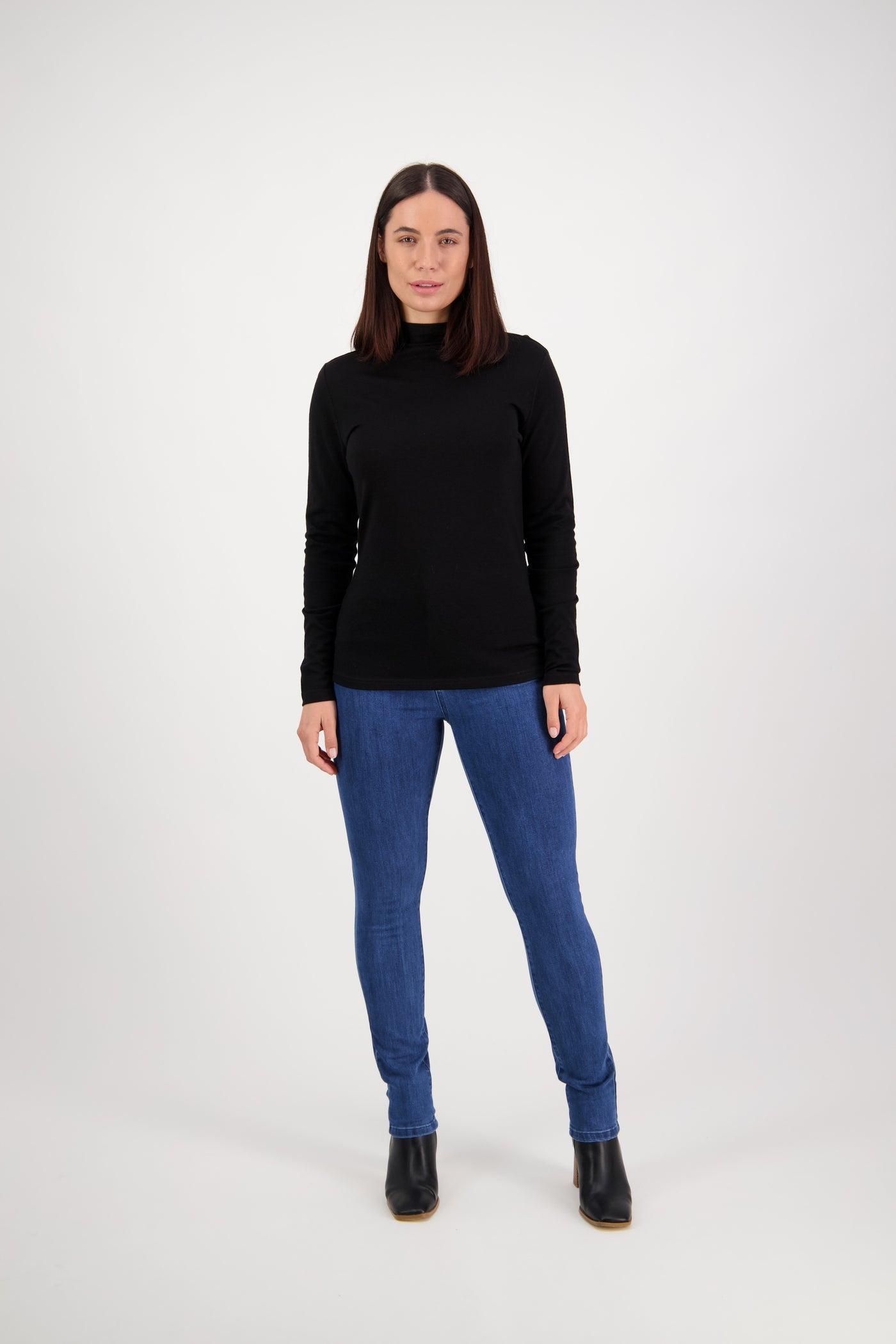 Vassalli Merino Basic Long Sleeve Polo BLACK