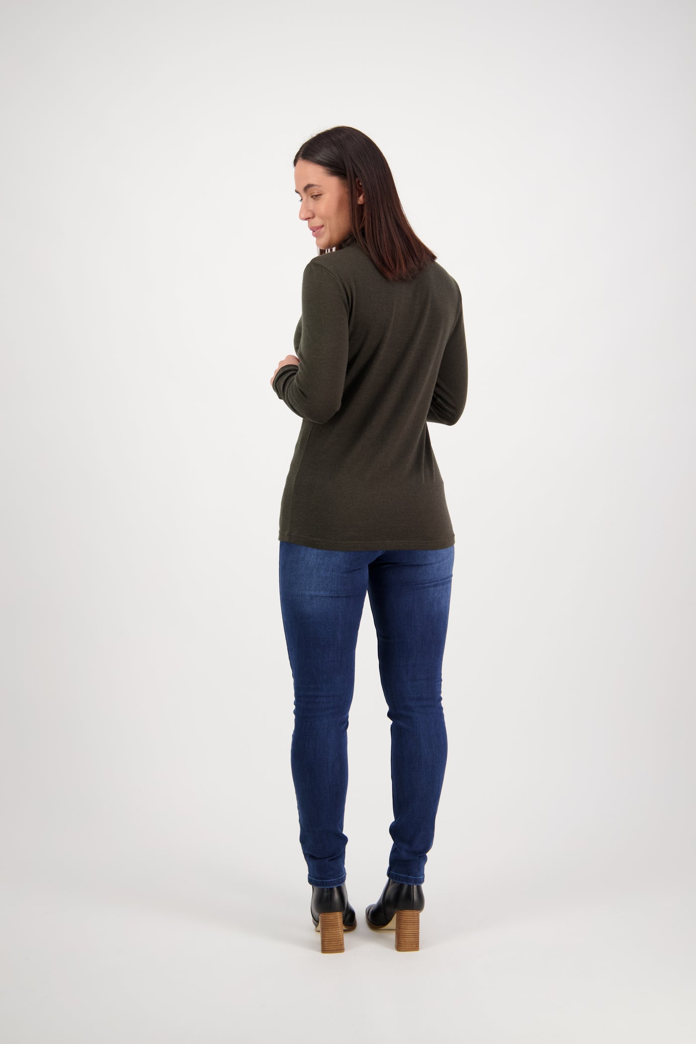 Vassalli Merino Basic Long Sleeve Polo KHAKI