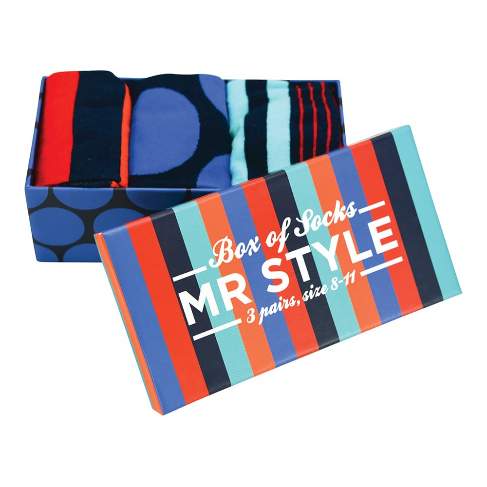 Annabel Trends Funky Feet Boxed Socks Mr Style S/3