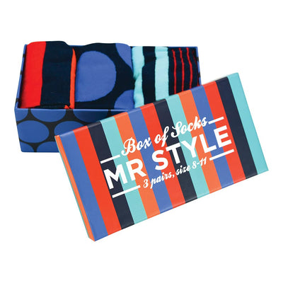 Annabel Trends Funky Feet Boxed Socks Mr Style S/3