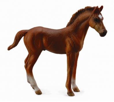 COLLECTA Thoroughbred Foal Standing Chestnut Figurine M