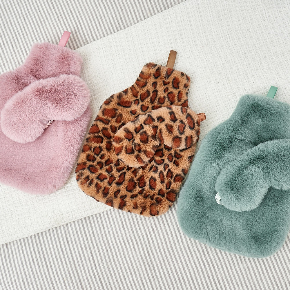 Annabel Trends Cosy Luxe Hot water Bottle Cover OCELOT