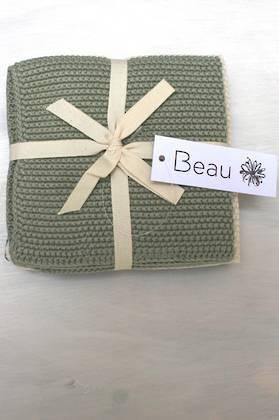 Knitted Wash Cloths- GREEN