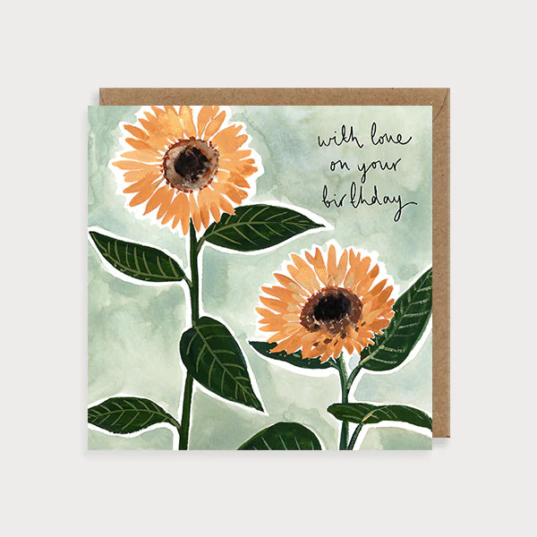 EmKo Gift Cards Louise Mulgrew BIRTHDAY SUNFLOWERS