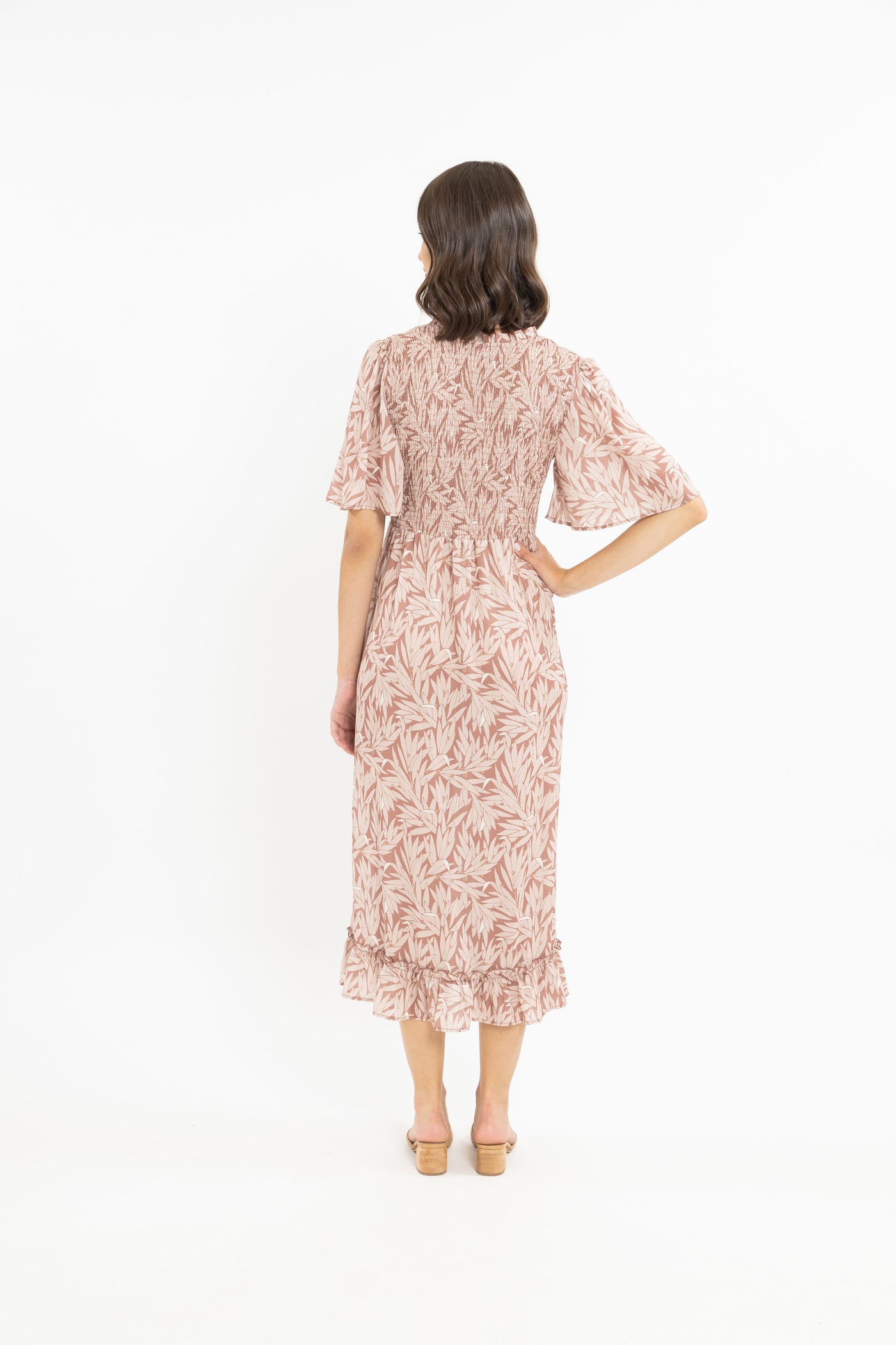 SEEKING LOLA Flourishing Dress Toffee