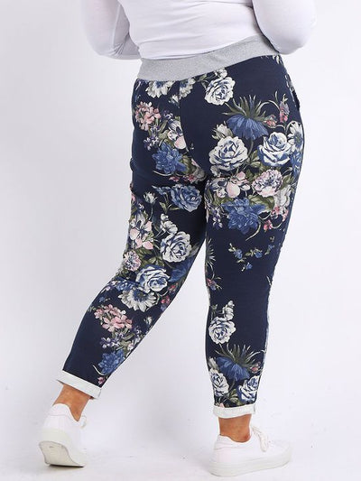 Denver Pants Dark Navy Floral