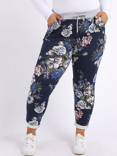 Denver Pants Dark Navy Floral