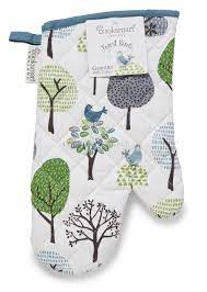 Forest Birds  Gauntlet Oven Glove