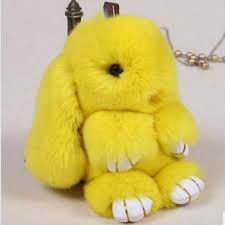 Fluffy Rabbit Key Ring