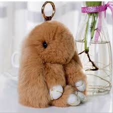 Fluffy Rabbit Key Ring