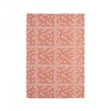 Casafina Tea Towel Set 2 ORANGE FLORAL