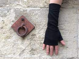 Merino Fingerless Glove  BLACK