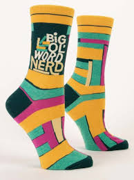 Blue Q  Socks WOMENS  Big Ol word Nerd