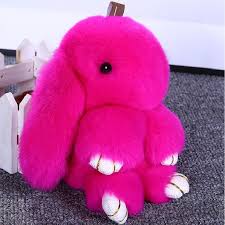 Fluffy Rabbit Key Ring