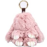 Fluffy Rabbit Key Ring