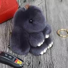 Fluffy Rabbit Key Ring